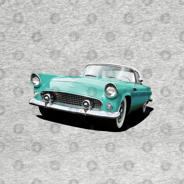 1956 Ford Thunderbird in teal by candcretro